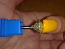 HYTOOS 10mm Diamante de rombo de uñas taladro 3/32 Rotary Burr cortadores para manicura taladro eléctrico accesorios uñas Mills Tools-D-7