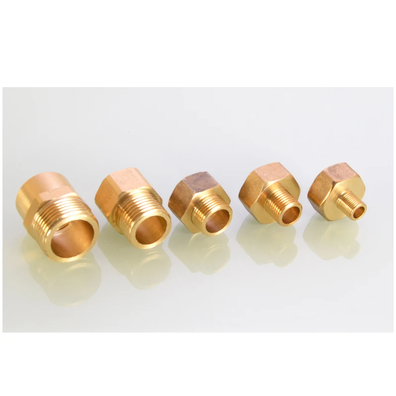 1/8" 1/4" 3/8" 1/2" Male to Female Brass Coupler Adapter Threaded Fitting Thread Pipe Connectors pipe fitting