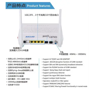 

CATV port GPON/EPON ONU ONT router compatiable for Huawei, 1GE+3FE +CATV +WIFI English version GPON/EPON ONU ONT