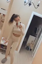 2020 de las mujeres de invierno de 2 piezas conjunto de manga larga Tops leggins y camiseta pantalones conjunto Bodycon Deporte Fitness chándal