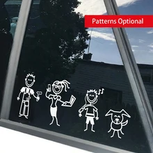 

Diy Cartoon Family Car Stickers ,Car Window Bumper Vinyl Funny Decals Sticker,Hundreds Figures Optional,Father Mother Son Pets