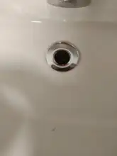 Tapa redonda para agujero de rebosadero, cubierta de desbordamiento para fregadero de cerámica, plástico/Cobre, cromado, 1 Uds.