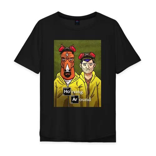 Мужская футболка хлопок Oversize BoJack Horseman | одежда