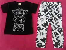 Conjunto de ropa de algodón para recién nacido, camiseta de manga corta con estampado de letras, pantalones informales, trajes para niños pequeños
