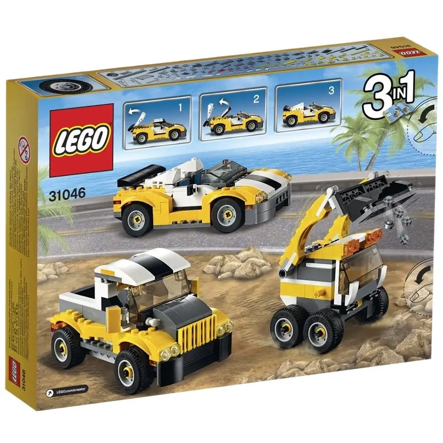 Lego Creator, Sport Yellow 3 In 1. Lego 31046. Lego Per Auto. Costruzione Di Giocattoli. Regali Di Natale, Compleanno