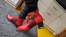 Women Shoes Boot High-Heels Metal Ladies Rhinestone Ankle Autumn Winter Fashion 1037