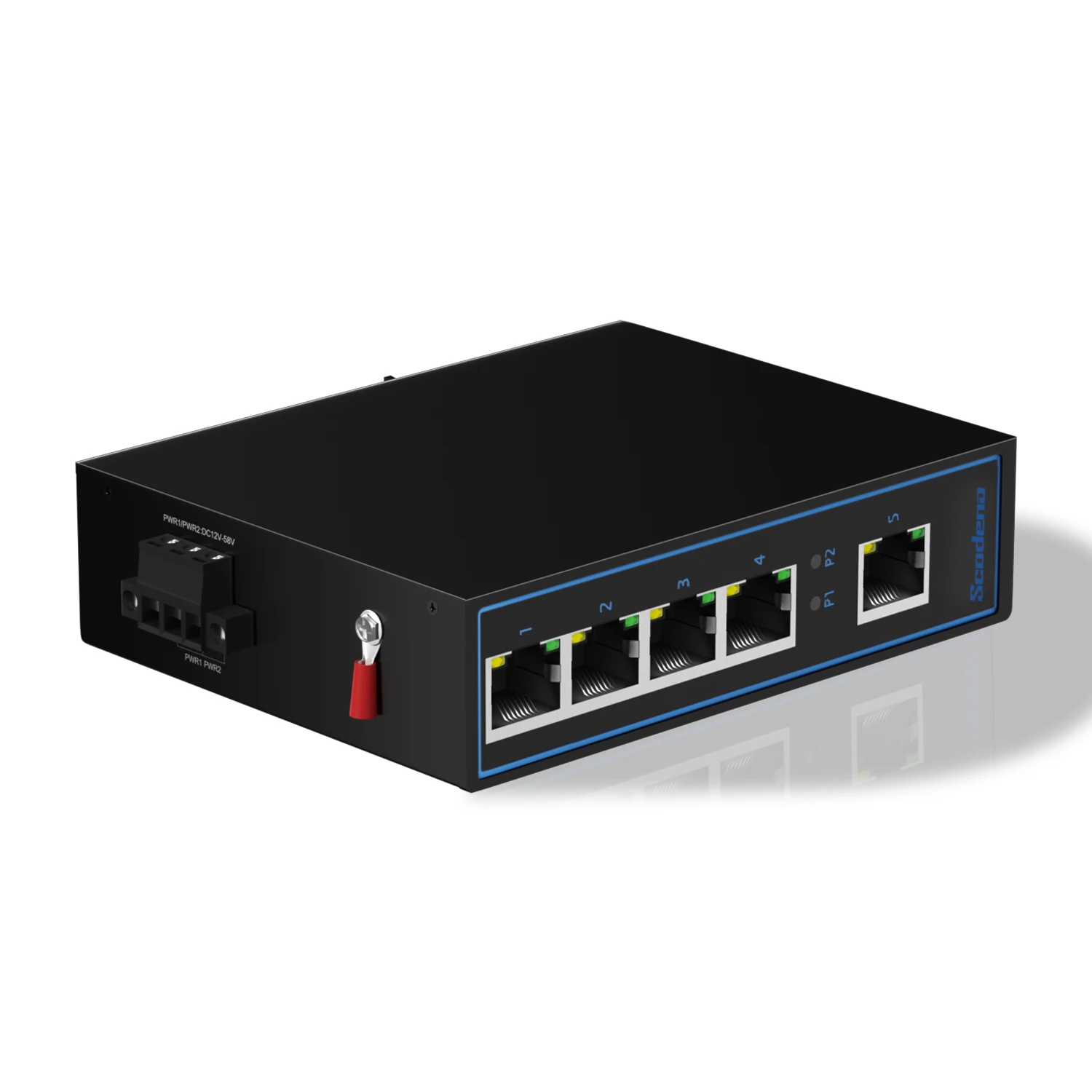 Switch Fast Network Ethernet Switch Industrial Fanless40 ° c a 75 ° c Temperatura de Operação 5-port 10 Mbps 100mbps Ip40 - Imagem 3