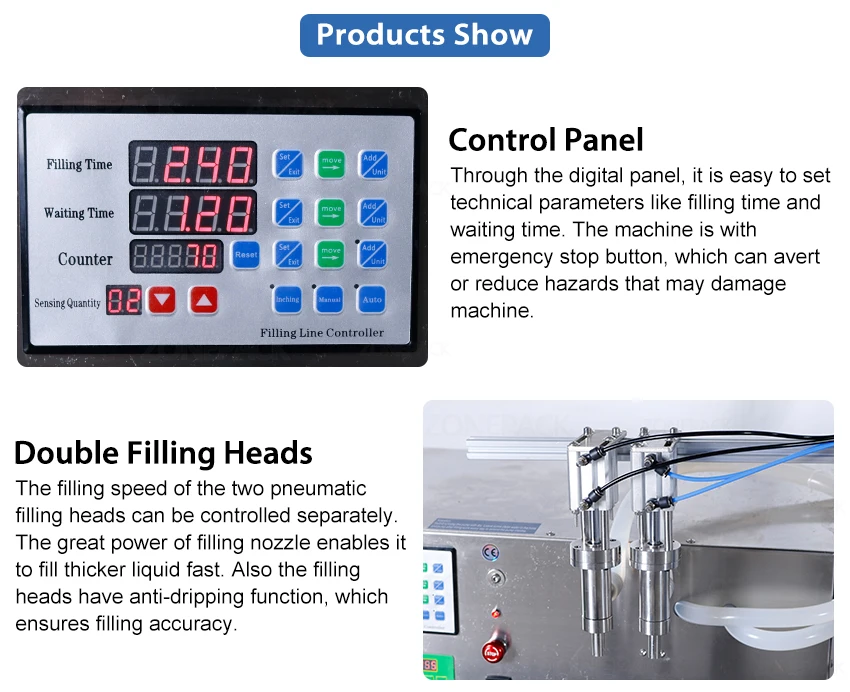 ZONEPACK Small Automatic Production Line Pneumatic Juice Gel Bottle Filling Capping And Flat Labeling Machine for Cosmetic