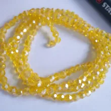 3 4 6 8mm espaciador redondo perlas de vidrio para fabricación de joyería Diy accesorios de colores de cristal facetado perlas al por mayor Z174