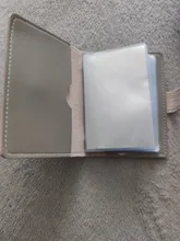 Tarjetero delgado de cuero PU para mujer, 26 tarjetas, tarjetero, monedero