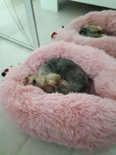 Cats Nest Bed-House Pet-Cushion Pets-Supplies Dog-Mat Plush-Dog Round Warm Soft Winter