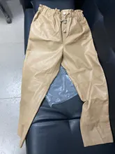 Pants Leather Trousers White Genuine-Leather Black Women Streetwear Patent