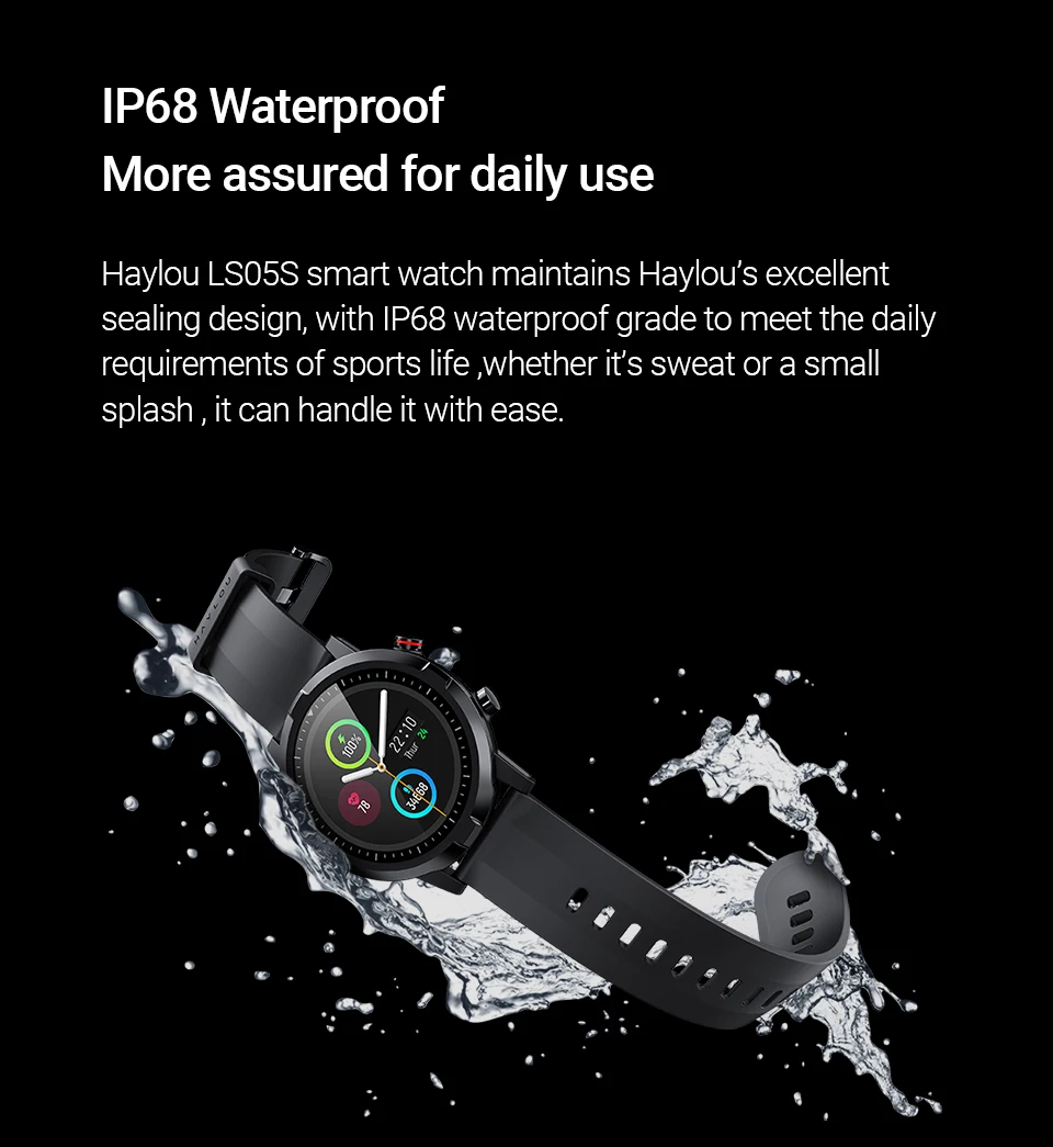 Youpin Haylou RT LS05S Smart Watch IP68 Waterproof Smartwatch 12 Sport Mode Heart Rate Monitor Android IOS Blood Oxygen