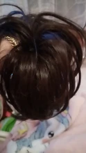Bicicleta con sintético Flexible moño para el cabello rizado cabello moño elástico sucio ondulado Scrunchies abrigo de cola de caballo de pelo banda Exte
