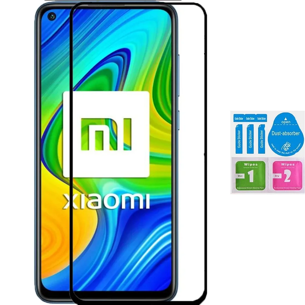 1x tempered glass for for XIAOMI REDMI NOTE 9 full screen Protector LCD Kit afbeelding