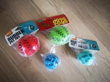 Pet Sof Juguetes para perros juguete pelota interactiva, divertida y elástica perro Juguete para perro de bola de la comida Extra-pelota de goma resistente