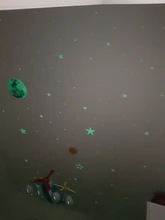 Pegatinas de pared brillantes en la oscuridad, 435 Uds., punto de estrella de Luna luminosa, pegatinas de pared fluorescente, decoración ambiental