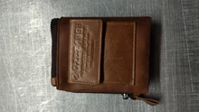 GZCZ Genuine Leather Men Wallet Fashion Coin Purse Card Holder Small Wallet Men Portomonee