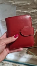 Cartera corta de PU para mujer, monedero pequeño rojo con cremallera y botón, monedero con bolsillo para monedas, gran oferta