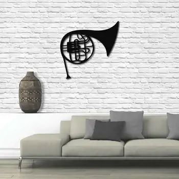 

Metal Decor French Horn 70x69 cm Wall Ornament Home Decoration Wall Decor Table