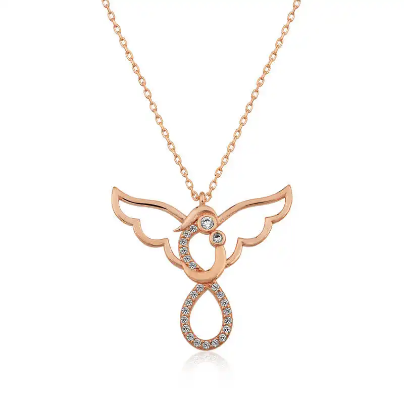 

Silver Angel Mother And Child Lady Necklace
