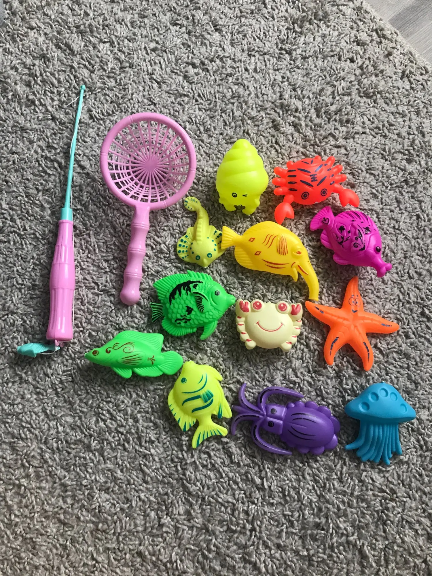 Children S 14pcs Set Magnetic Fishing Parent Child Interactive Toys Game Kids 1 Rod 1 Net 12 3d Fish Baby Bath Toys Outdoor Toy Magnetic Fishing Fishing Game Toyfish Kids Games Aliexpress