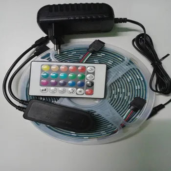 

LED Music Smart Strip Lights, 5M/16.4ft Flexible Strip Light SMD 5050 12V 150LED RGB IP65 Waterproof RGB Strip Lights Kit