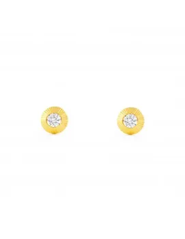 

Baby earrings or girl Round Faceted