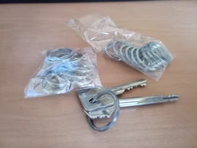 10 unids/lote 12mm 15mm 20mm 25mm 28mm agujero de acero inoxidable anillo de llave cadena chapado en rodio partido redonda llavero