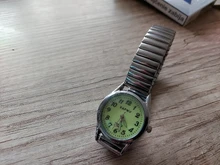 Reloj de cuarzo Vintage brillante para hombre y mujer, cronógrafo de plata y oro elástico para parejas, regalo de fiesta y oficina