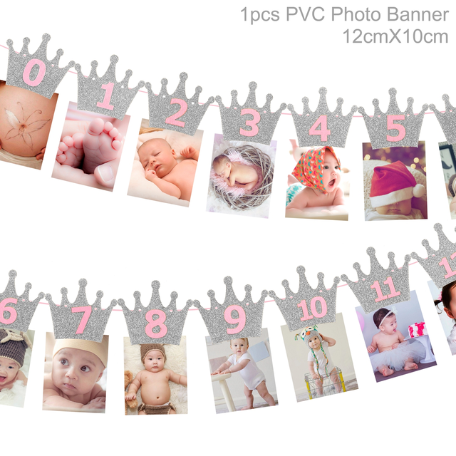 Birthday Disposable Tableware Boy Girl First Birthday Party Birthday Banner One 1 Year 1st Birthday Baby Shower Decoration