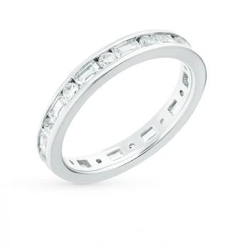 

Silver ring with cubic zirconia sunlight sample 925