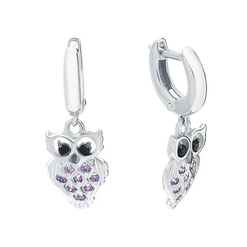 

Silver earrings with cubic zirconia sunlight