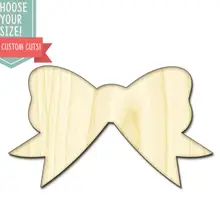 10 шт. бант для волос-на заказ Выберите свой размер Лазерная резка Деревянные Художественные товары для рукоделия Настенный декор свадебный детский DCS0337