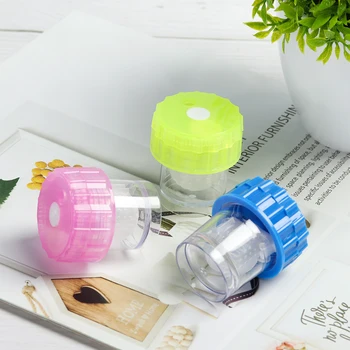 

Fashion Portable Travel Glasses Lenses Box Eyes Care Kit Holder Container New Travel Rotatable Candy Color Contact Lens Case