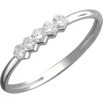 

Esthete ring with 5 white gold diamonds