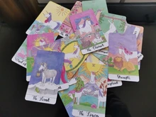 Cartas de Tarot de unicornio de cristal, guía, adivinación, Destino, Juego de mesa, 78 cartas/juegos