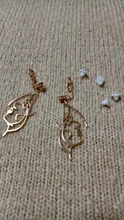 Pendientes de Clip de Cara hueca con estilo abstracto para niñas, sin Piercing, aretes con abalorio llamativo, novedad de 2019