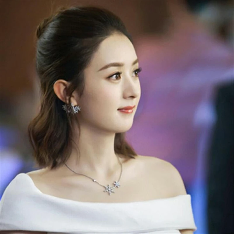 Zhao Liying с тем же темпераментом круг кулон-Снежинка для женщин brincos модные ювелирные изделия mujer геометрический