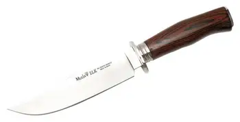 

Tooth hunting knife ELK-14R.I with stainless steel blade MoVa and coral wood handle.