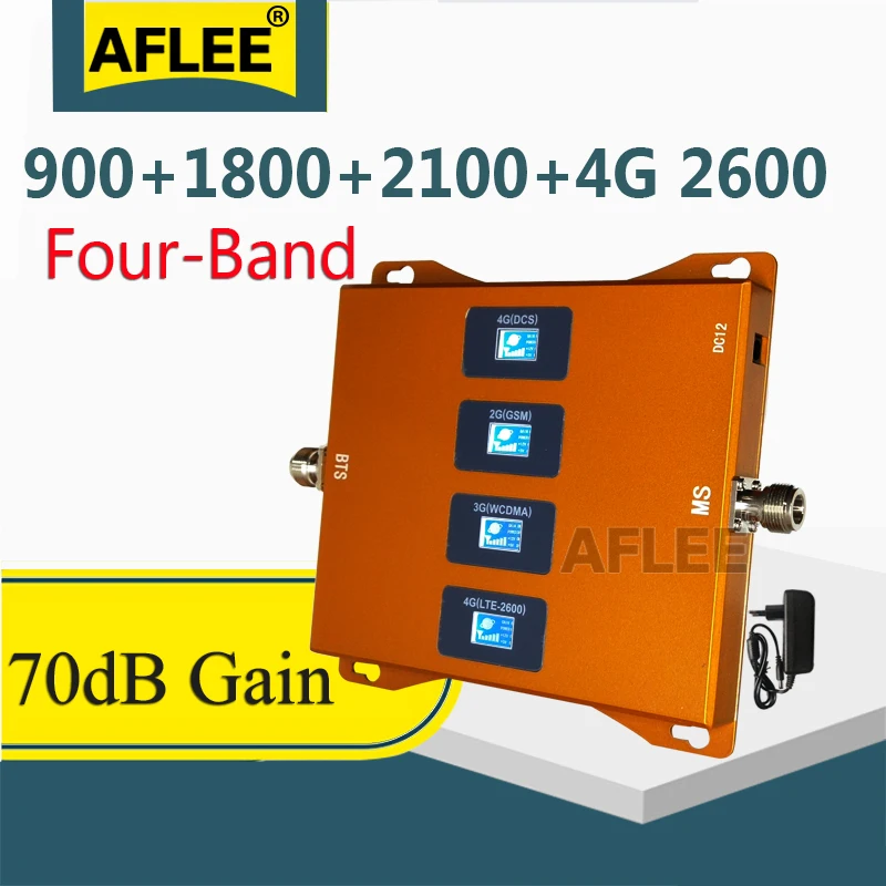 Cellular Amplifier 900 1800 2100 2600mhz Four-Band