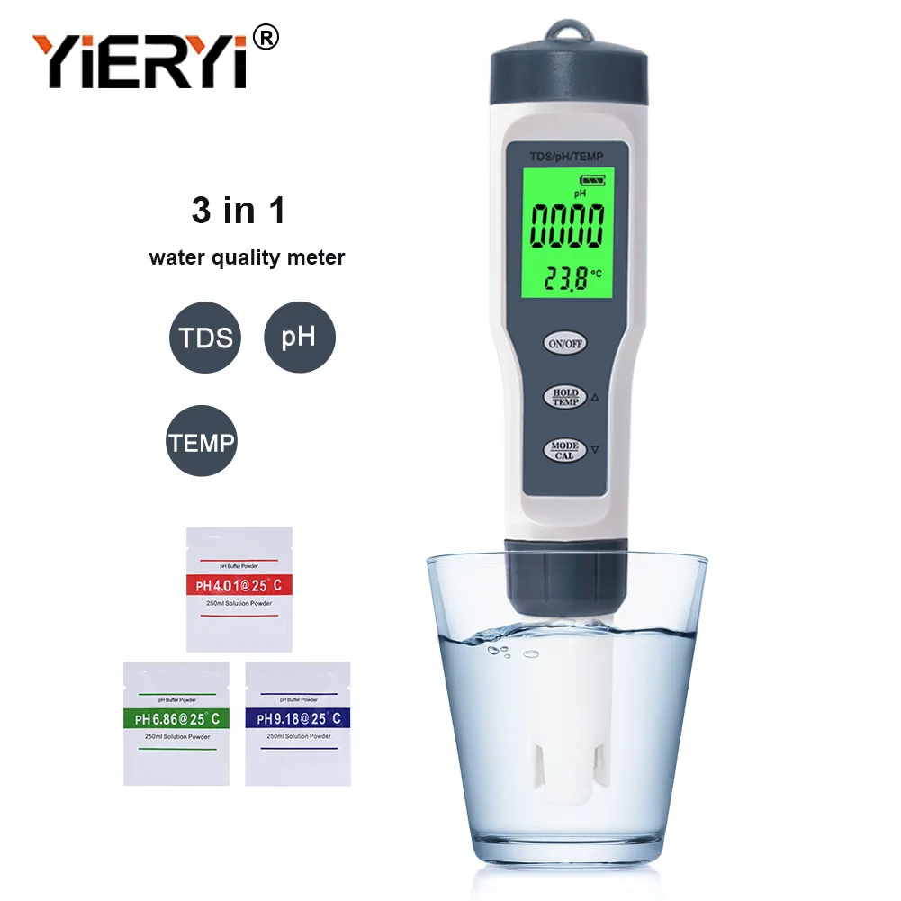 Yieryi Neue TDS PH Meter PH/TDS/EC/Temperatur Meter Digitale Wasser  Qualität Monitor Tester für Pools, trinken Wasser, Aquarien - AliExpress