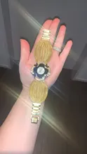 Reloj de pulsera de diamante para mujer, cronógrafo de cuarzo, de lujo, de acero inoxidable