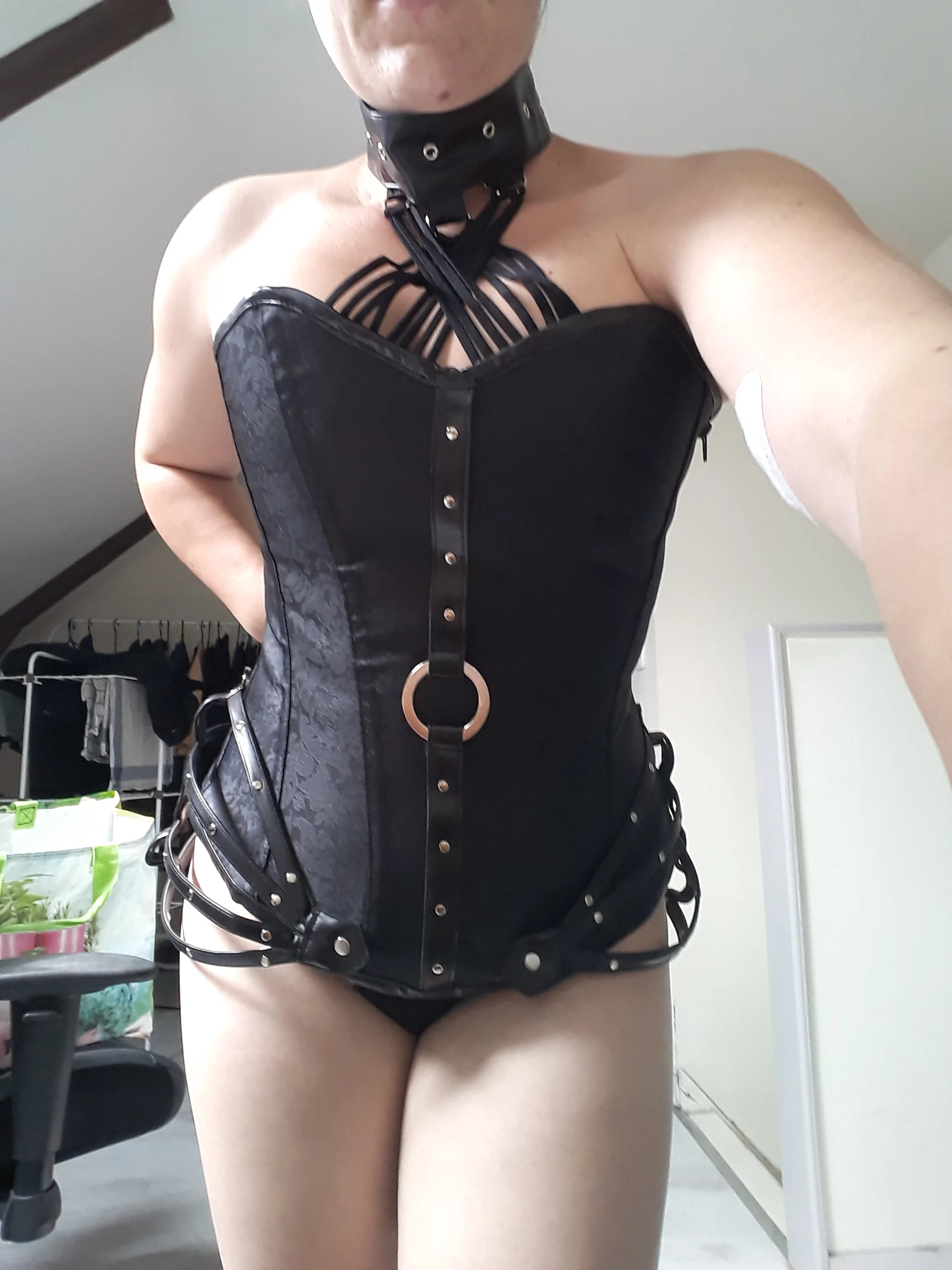 Steampunk Halter Neck Corset Gothic Style photo review