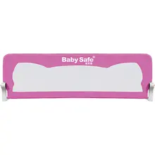 Барьер для кроватки Baby Safe Ушки, 120х42 см, розовый