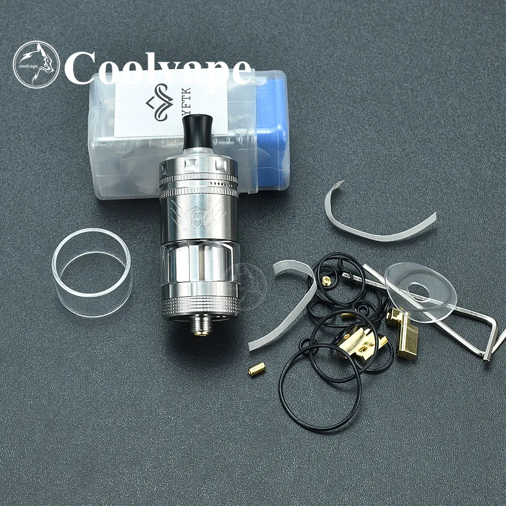 

YFTK Gryphus Style MTL RTA Mesh Coil RTA vape tank 316SS 6ml 24mm RTA Atomizer Rebuildable vape Tank