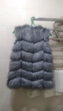 Fur Vest Coat Jacket Gilet Faux-Fox Winter Women Fashion Luxury Warm 4XL High-Quality