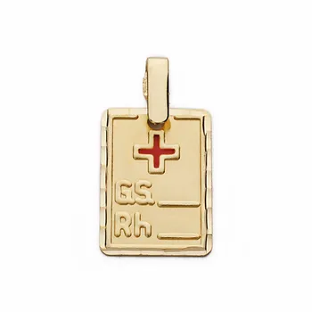 

Pendant 9k gold plate blood group RH network cross 16mm. Unisex wide 11mm. -RECORDING INCLUDED IN THE PRICE