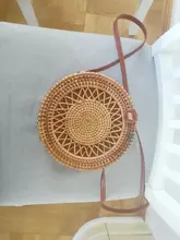 Bolso de mimbre tejido para mujer, mochila pequeña con bandoleras cruzadas de mimbre tejida a mano, perfecto para verano