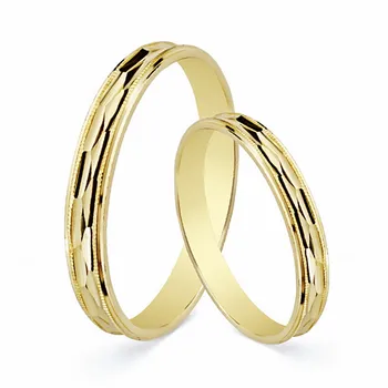 

Alliance 18k gold carved 3mm. [AA1867GR] -Customizable-RECORDING INCLUDED IN THE PRICE